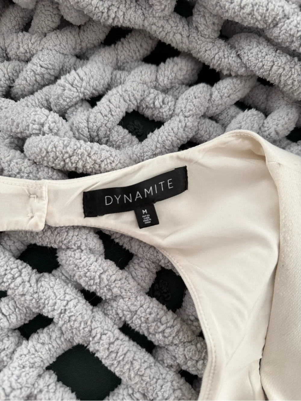 Dynamite Cream Structured Cropped Tank - Picture 2 of 5